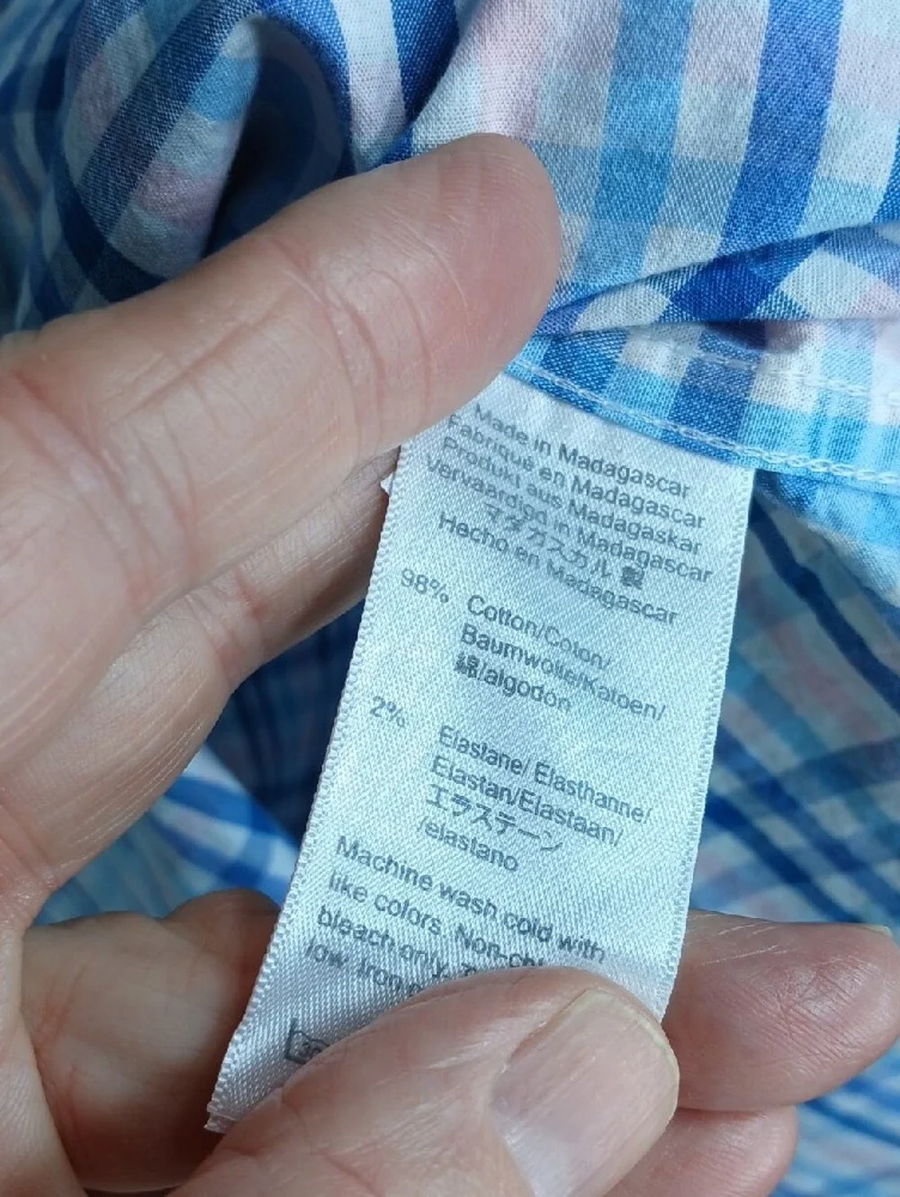 J. Crew NEW Men’s Light Blue,  pink and White Plaid cotton Dress Shirt
